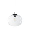 Lampa wisząca ze szklanym kloszem VIBE czarna 1xE27 4818 TK Lighting