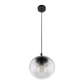 Lampa wisząca ze szklanym kloszem VIBE czarna 1xE27 4818 TK Lighting