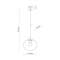 Lampa wisząca ze szklanym kloszem VIBE czarna 1xE27 4818 TK Lighting