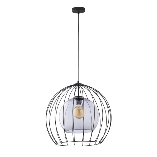 Lampa wisząca UNIVERSO gwint E27 moc 15W styl nowoczesny szklany klosz | czarny 2552 TK lighting
