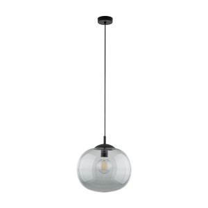 Lampa wisząca ze szklanym, grafitowym kloszem VIBE 1xE27 4972 TK Lighting