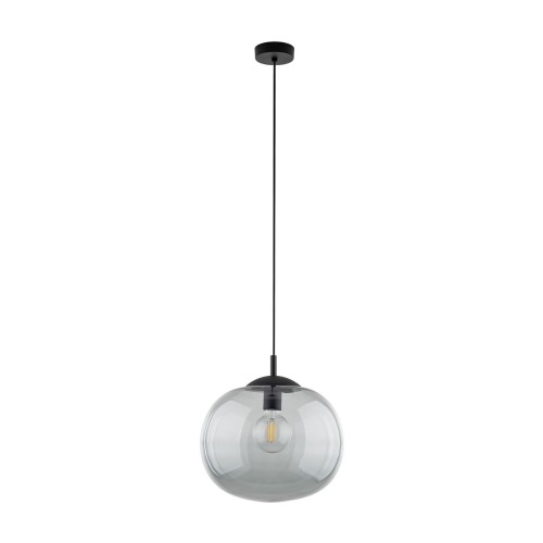 Lampa wisząca ze szklanym, grafitowym kloszem VIBE 1xE27 4972 TK Lighting