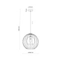Lampa wisząca UNIVERSO gwint E27 moc 15W styl nowoczesny szklany klosz | czarny 2552 TK lighting