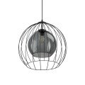 Lampa wisząca UNIVERSO gwint E27 moc 15W styl nowoczesny szklany klosz | czarny 2552 TK lighting