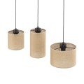 Lampa wisząca na listwie z juty 3xE27 boho JUTA 4954 TK Lighting