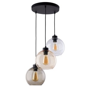 Lampa wisząca CUBUS gwint E27 moc 15W styl nowoczesny szklany klosz | czarny 2831 TK lighting