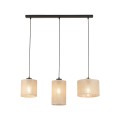 Lampa wisząca na listwie z juty 3xE27 boho JUTA 4954 TK Lighting
