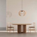 Lampa wisząca z nowoczesnym kloszem kolor dębu E27 VENUS WOOD 6886 TK Lighting