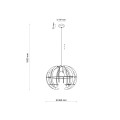 Lampa wisząca z nowoczesnym kloszem kolor dębu E27 VENUS WOOD 6886 TK Lighting