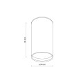 Spot lampa sufitowa czarna tuba natynkowa śr 5cm GU10 TOP 5764 TK Lighting