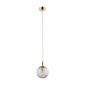Lampa wisząca śr. 14cm G9 CADIX złote detale strukturalny szklany klosz 759 TK Lighting