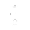 Lampa wisząca śr. 14cm G9 CADIX złote detale strukturalny szklany klosz 759 TK Lighting