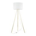 Lampa podłogowa UMBERTO gwint E27 moc 15W styl nowoczesny klosz tkanina | złoty 6637 TK lighting