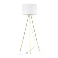 Lampa podłogowa UMBERTO gwint E27 moc 15W styl nowoczesny klosz tkanina | złoty 6637 TK lighting