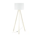 Lampa podłogowa UMBERTO gwint E27 moc 15W styl nowoczesny klosz tkanina | złoty 6637 TK lighting