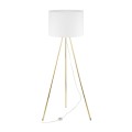 Lampa podłogowa UMBERTO gwint E27 moc 15W styl nowoczesny klosz tkanina | złoty 6637 TK lighting
