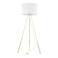 Lampa podłogowa UMBERTO gwint E27 moc 15W styl nowoczesny klosz tkanina | złoty 6637 TK lighting