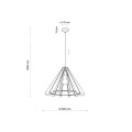 Lampa wisząca klosz w formie stożka klatki na E27 ERIS 6586 TK Lighting