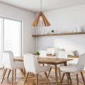 Lampa wisząca duża klosz drewniana klatka do salonu E27 ERIS 6611 TK Lighting