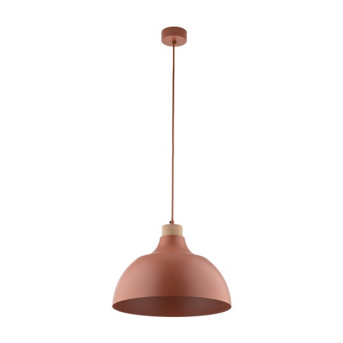 Lampa wisząca w modnym ceglanym kolorze, metalowy klosz 6927 TK Lighting