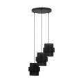 Lampa wisząca czarna na okrągłej rozecie do jadalni 5981 TK Lighting