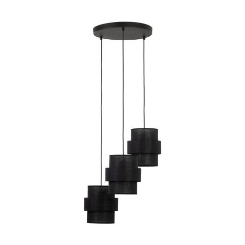 Lampa wisząca czarna na okrągłej rozecie do jadalni 5981 TK Lighting