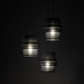 Lampa wisząca czarna na okrągłej rozecie do jadalni 5981 TK Lighting