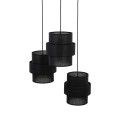 Lampa wisząca czarna na okrągłej rozecie do jadalni 5981 TK Lighting