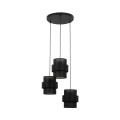 Lampa wisząca czarna na okrągłej rozecie do jadalni 5981 TK Lighting