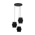 Lampa wisząca czarna na okrągłej rozecie do jadalni 5981 TK Lighting