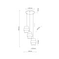 Lampa wisząca z białymi kloszami na rozecie CALISTO WHITE E27TK Lighting 6018 TK Lighting