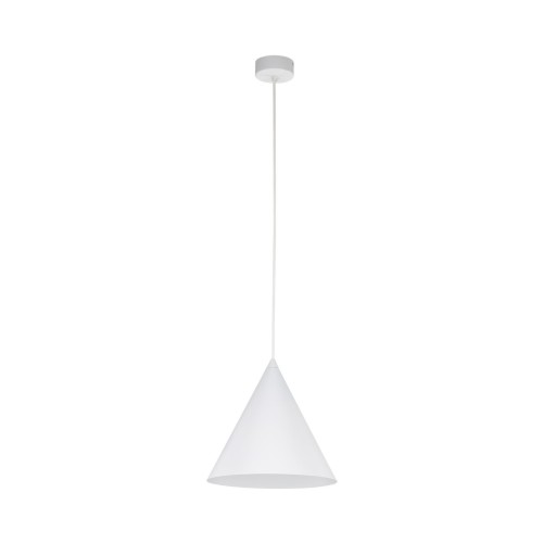 Lampa wisząca na E27 klosz metalowy stożkowy biały CONO 10008 TK Lighting