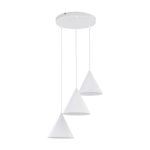 Lampa wisząca CONO E27  Biały - klosz stal lakierowana 10012 TK Lighting