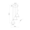 Lampa wisząca CONO E27  Biały - klosz stal lakierowana 10012 TK Lighting