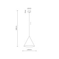 Lampa wisząca metalowa konstrukcja klosz brązowy CONO 10037 TK Lighting