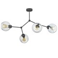 Lampa sufitowa FAIRY gwint E27 moc 15W styl klasyczny szklany klosz | czarny 2730 TK lighting