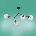 Lampa sufitowa FAIRY gwint E27 moc 15W styl klasyczny szklany klosz | czarny 2730 TK lighting