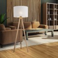 Lampa podłogowa trójnóg z białym abażurem na E27 GRAND 16007 TK Lighting