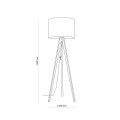 Lampa podłogowa trójnóg z białym abażurem na E27 GRAND 16007 TK Lighting