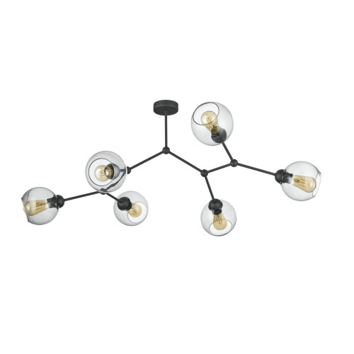 Lampa sufitowa do nowoczesnego salonu FAIRY grafitowe klosze ze szkła 2731 TK Lighting