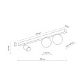 Lampa sufitowa z dwoma kloszami ze szkła i ruchomym spotem 10001 TK Lighting