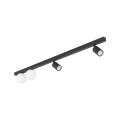 Lampa sufitowa VOX gwint GU10/G9 moc LED 10W+6W styl minimalistyczny szklany klosz | czarny 10002 TK lighting