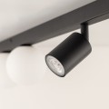 Lampa sufitowa VOX gwint GU10/G9 moc LED 10W+6W styl minimalistyczny szklany klosz | czarny 10002 TK lighting
