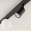 Lampa sufitowa VOX gwint GU10/G9 moc LED 10W+6W styl minimalistyczny szklany klosz | czarny 10002 TK lighting