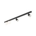 Lampa sufitowa VOX gwint GU10/G9 moc LED 10W+6W styl minimalistyczny szklany klosz | czarny 10002 TK lighting