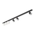 Lampa sufitowa VOX gwint GU10/G9 moc LED 10W+6W styl industrialny szklany klosz | czarny 10003 TK lighting