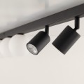 Lampa sufitowa VOX gwint GU10/G9 moc LED 10W+6W styl industrialny szklany klosz | czarny 10003 TK lighting
