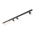 Lampa sufitowa VOX gwint GU10/G9 moc LED 10W+6W styl industrialny szklany klosz | czarny 10003 TK lighting