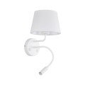 Kinkiet MAJA gwint E27/G9 moc 60W+6W styl nowoczesny klosz abażur | biały 10080 TK Lighting