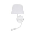 Kinkiet MAJA gwint E27/G9 moc 60W+6W styl nowoczesny klosz abażur | biały 10080 TK Lighting